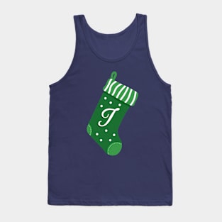 Christmas Stocking with Letter I Tank Top